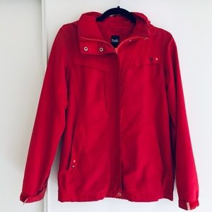 Red windbreaker
